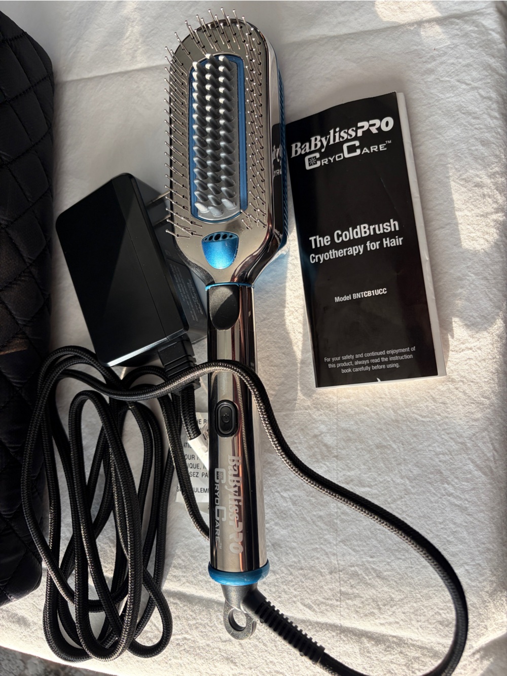 BaBylissPRO Hot Brush - Silver & Blue Heated Styling Brush